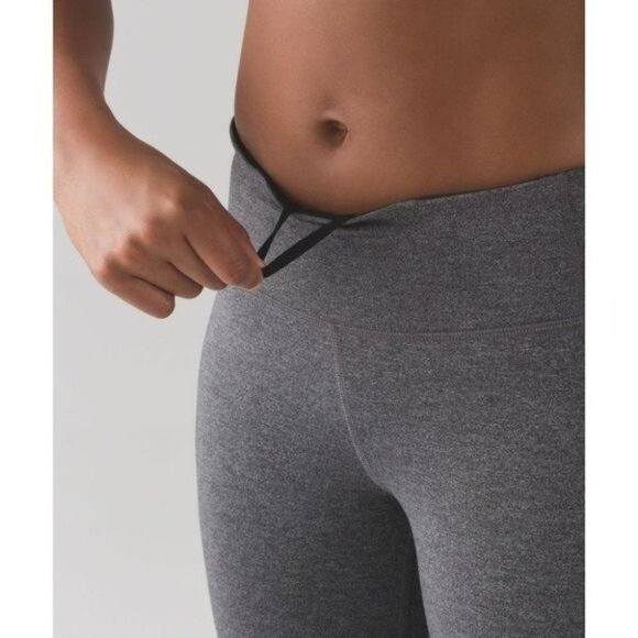 lululemon Pace Rival Crop 19" Heathered Black  Slate Leggings - Picture 3 of 11